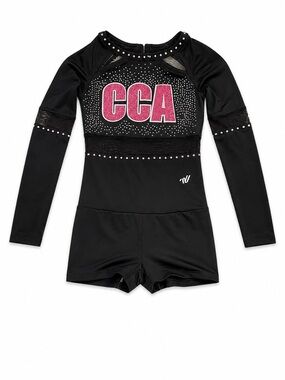 Varsity Black and Pink cheerleading outfit blinged out size YM